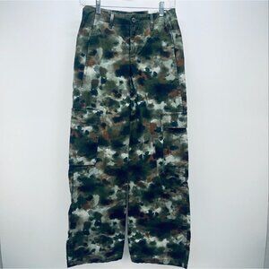 Levi’s Baggy Pants Sz 23x30 Women’s Cargo A Mid Rise Straight Leng Green New